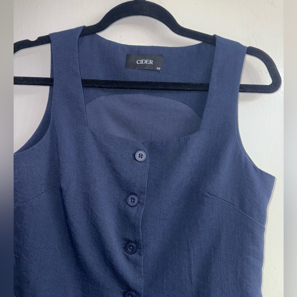 Cider vest WOVEN SQUARE NECK WAISTCOAT size XS - Picture 10 of 12